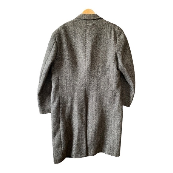 VTG House Of Cromwell New York Mens Herringbone Gray Coat size  42 - Picture 2 of 9